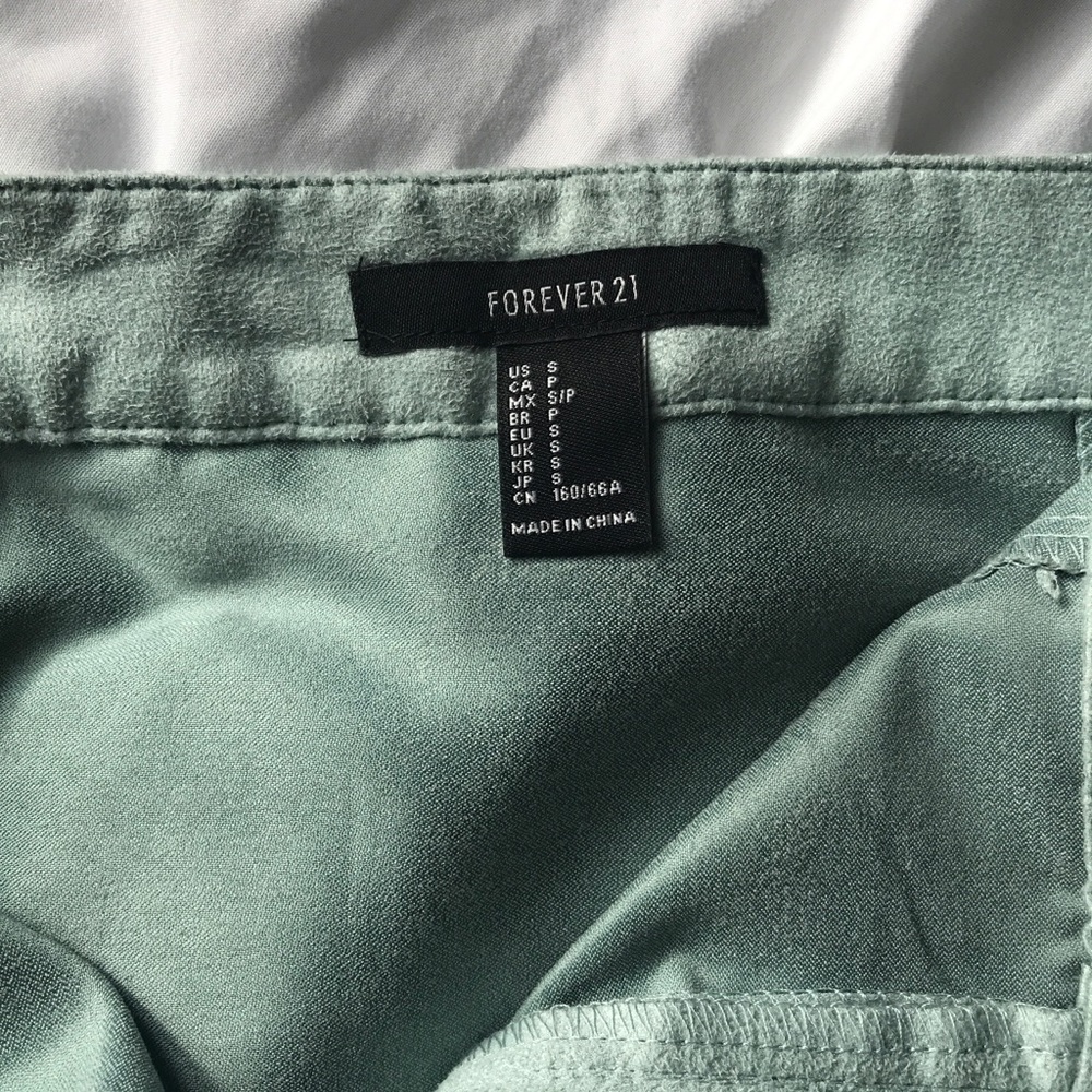 Zipper Suede skirt